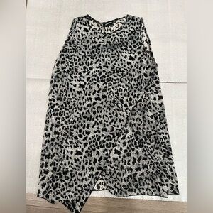 [XXL]Feathers Boutique Leopard Print Women's Tank Blouse